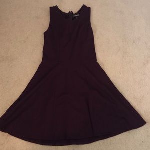 Express maroon skater dress